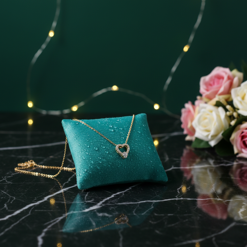 Hollow Love Pendant Chain - Gold